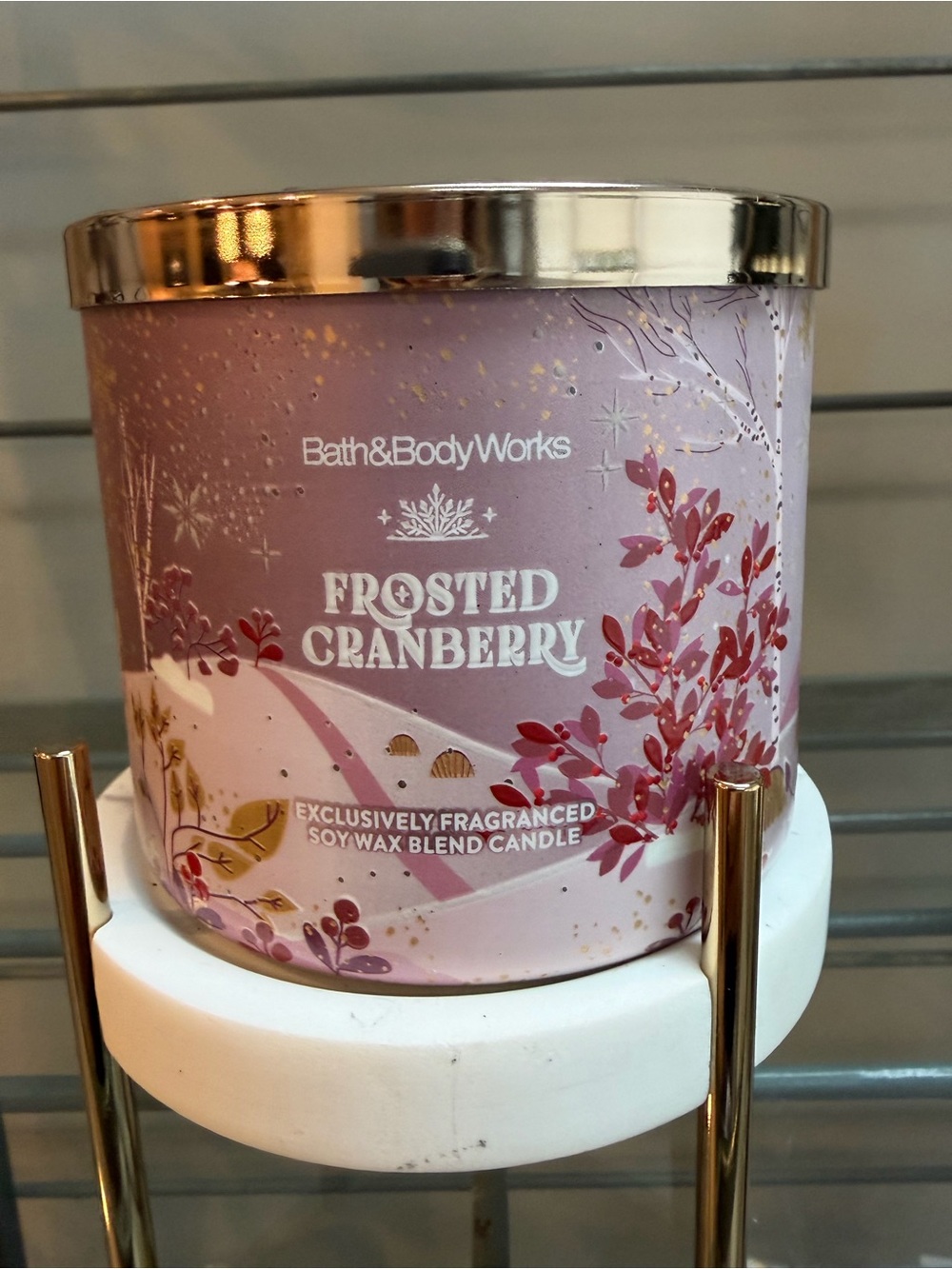 Bath & Body Works Frosted Cranberry Soy Wax 3 Wick Candle - NWT Holiday 2026